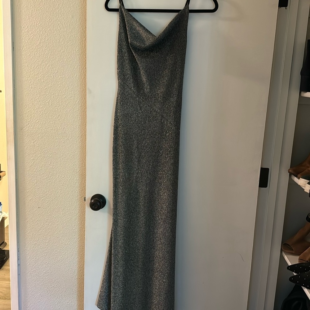 Glitter Mini Cow-neck Dress from Urban Outfitters